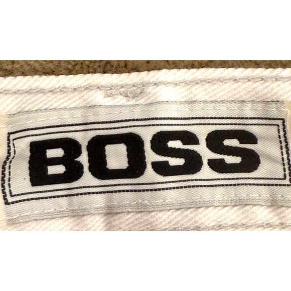 Vintage BOSS Jeans Mens White Baggy Wide Leg 30x32 JNCO Style Made in USA - Picture 4 of 11